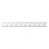 Liners Ice Gray 1 in. x 6 in. Ceramic Rope Trim Wall Tile