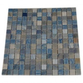 Blue Macauba 12 in. x 12 in. Marble Floor and Wall Tile-DISCONTINUED