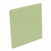 Color Collection Matte Spring Green 4-1/4 in. x 4-1/4 in. Ceramic Surface Bullnose Corner Wall Tile-DISCONTINUED