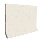 Color Collection Bright Gold Dust 3-3/4 in. x 6 in. Ceramic Stackable Cove Base Wall Tile-DISCONTINUED