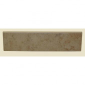 Brixton Sand 3 in. x 12 in. Glazed Ceramic Surface Bullnose Wall Tile
