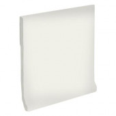 Color Collection Matte Bone 4-1/4 in. x 4-1/4 in. Ceramic Stackable Cove Base Wall Tile-DISCONTINUED