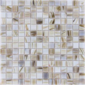 Ivory Iridescent 12 in. x 12 in. x 4 mm Glass Mesh-Mounted Mosaic Tile (20 sq. ft. / case)