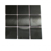 Metal Nero Square Stainless Steel Floor and Wall Tile - 6 in. x 6 in. Tile Sample-DISCONTINUED