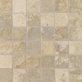 Pietre Vecchie Champagne 12 in. x 12 in. x 8mm Porcelain Sheet Mounted Mosaic Floor and Wall Tile (14.33 sq. ft. / case)