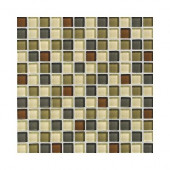 Glass Reflections Caribbean Surf 12 in. x 12 in. x 8mm Glass Mosaic Wall Tile (10 sq. ft. / case)-DISCONTINUED