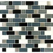 Crystal Cove 12 in. x 12 in. Glass Blend Mesh-Mounted Mosaic Tile