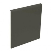 Color Collection Bright Dark Gray 4-1/4 in. x 4-1/4 in. Ceramic Surface Bullnose Wall Tile-DISCONTINUED