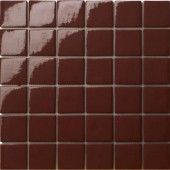12.5 in. x 12.5 in. Capri Marrone Glossy Glass Tile-DISCONTINUED