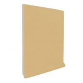 Color Collection Bright Camel 6 in. x 6 in. Ceramic Stackable Left Cove Base Corner Wall Tile-DISCONTINUED