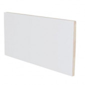 Color Collection Matte Tender Gray 3 in. x 6 in. Ceramic Surface Bullnose Wall Tile-DISCONTINUED