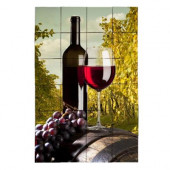 Wine2 24 in. x 36 in. Tumbled Marble Tiles (6 sq. ft. /case)