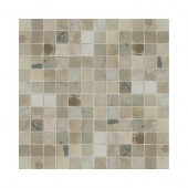 Travertine Copper 12 in. x 12 in. x 9-1/2 mm Tumbled Slate Sheet-Mounted Mosaic Tile (5 sq. ft. / case)