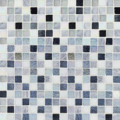Winter Opal Cut Edge 12 in. x 12 in. x 6 mm Glass Marble Mosaic Wall Tile