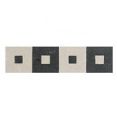 Orion Negro/Antracita Squares 16 in. x 4 in. Porcelain Listel Floor and Wall Tile-DISCONTINUED