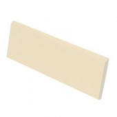 Color Collection Matt Khaki 2 in. x 6 in. Ceramic Surface Bullnose Wall Tile-DISCONTINUED