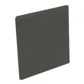 Color Collection Bright Dark Gray 4-1/4 in. x 4-1/4 in. Ceramic Surface Bullnose Corner Wall Tile-DISCONTINUED