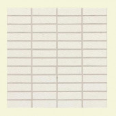 Identity Paramount White Fabric 12 in. x 12 in. x 9-1/2 mm Porcelain Mesh-Mounted Mosaic Tile-DISCONTINUED