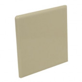 Color Collection Bright Fawn 4-1/4 in. x 4-1/4 in. Ceramic Surface Bullnose Corner Wall Tile-DISCONTINUED