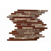 12 in. x 12 in. Marble And Glass Mosaic Floor and Wall Tile-DISCONTINUED