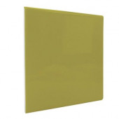 Bright Chartreuse 6 in. x 6 in. Ceramic Surface Bullnose Corner Wall Tile-DISCONTINUED