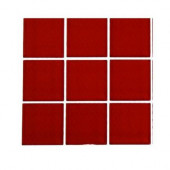 Contempo Lipstick Red Polished Glass Tile Sample