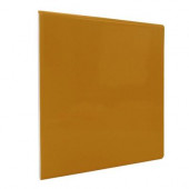 Color Collection Bright Mustard 6 in. x 6 in. Ceramic Surface Bullnose Corner Wall Tile-DISCONTINUED