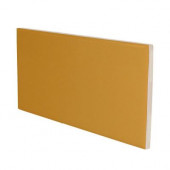 Color Collection Bright Mustard 3 in. x 6 in. Ceramic Surface Bullnose Wall Tile-DISCONTINUED