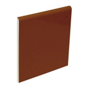 Color Collection Bright Copper 4-1/4 in. x 4-1/4 in. Ceramic Surface Bullnose Wall Tile-DISCONTINUED