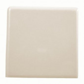 Semi-Gloss Mayan White 2 in. x 2 in. Ceramic Bullnose Outside Corner Accent Tile-DISCONTINUED