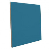 Color Collection Bright Denim 6 in. x 6 in. Ceramic Surface Bullnose Wall Tile-DISCONTINUED