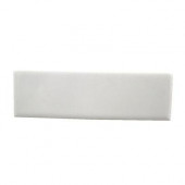 Semi-Gloss White 2 in. x 6 in. Ceramic Bullnose Wall Tile
