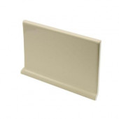 Color Collection Bright Fawn 4 in. x 6 in. Ceramic Cove Base Wall Tile-DISCONTINUED