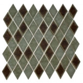 Roman Selection Basilica Diamond 11 in. x 11 in. x 8 mm Glass Floor and Wall Tile (0.82 sq. ft.)