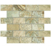 Folkstone Sandy Beach 12 in. x 12 in. x 8 mm Porcelain Brick-Joint Mosaic Wall Tile