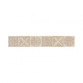 Fashion Accents Sand Keltic Knots 2 in. x 12 in. Ceramic Listello Wall Tile-DISCONTINUED