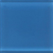 Glass Reflections 4-1/4 in. x 4-1/4 in. Ultimate Blue Glass Wall Tile (4 sq. ft. / case)-DISCONTINUED