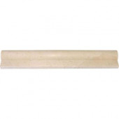 Crema Marfil 2 in. x 12 in. Rail Molding Polished Marble Wall Tile (10 ln. ft. / case)