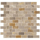 Jade Taupe 13 in. x 13 in. x 8-1/2 mm Glazed Porcelain Floor and Wall Mosaic Tile