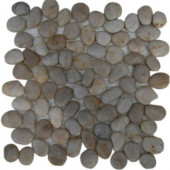 Flat 3D Pebble Rock Beige Stacked 12 in. x 12 in. Marble Mosaic Floor and Wall Tile-DISCONTINUED