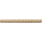 1/2 in. x 6 in. Cast Stone Rope Liner Travertine Tile (18 pieces / case) - Discontinued