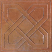 Saltillo Sealed Antique Adobe 6 in. x 6 in. Pinwheel Decorative Floor and Wall Tile-DISCONTINUED