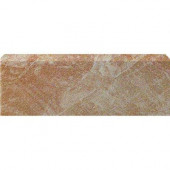 Stratford Beige 3 in. x 12 in. Glazed Ceramic Single Bullnose Floor & Wall Tile-DISCONTINUED