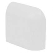 Color Collection Matte Tender Gray 2 in. x 2 in. Ceramic Radius Corner Wall Tile-DISCONTINUED