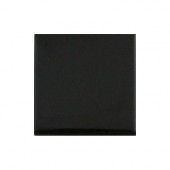 Semi-Gloss 4-1/4 in. x 4-1/4 in. Black Ceramic Bullnose Wall Tile