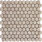 Crema Marfil 12 in. x 12 in. x 10 mm Tumbled Marble Mesh-Mounted Mosaic Tile (10 sq. ft. / case)