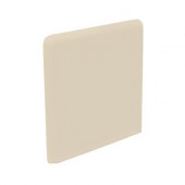 Color Collection Bright Fawn 3 in. x 3 in. Ceramic Surface Bullnose Corner Wall Tile-DISCONTINUED