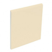 Color Collection Bright Khaki 4-1/4 in. x 4-1/4 in. Ceramic Surface Bullnose Wall Tile-DISCONTINUED