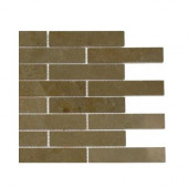 Jer Gold Piano Brick Polished Natural Stone Floor and Wall Tile - 6 in. x 6 in. Tile Sample