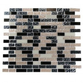 12 in. x 12 in. Roadway Marble And Glass Mosaic Floor and Wall Tile-DISCONTINUED